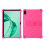 Per Honor Pad X9 Custodia protettiva antiurto in silicone per tablet con supporto (rosso rosa)