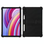 Per Xiaomi POCO Pad 5G Custodia protettiva antiurto in silicone per tablet con supporto (nero)