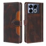 Per Infinix Note 40 5G Custodia in pelle con fibbia magnetica Skin Feel (marrone)