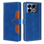 Per Infinix Note 40 5G Custodia in pelle con fibbia magnetica Skin Feel (blu)