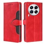 Per Tecno Camon 30 Premier 5G Custodia in pelle con fibbia magnetica Skin Feel (rosso)