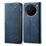 Per vivo X200 Pro Denim Texture Flip Custodia in pelle per telefono (blu)