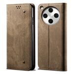 Per OPPO Find X8 Denim Texture Casual Style Custodia in pelle con flip orizzontale (cachi)