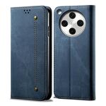 Per OPPO Find X8 Pro Denim Texture Casual Style Custodia in pelle con flip orizzontale (blu)