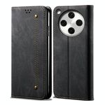 Per OPPO Find X8 Pro Denim Texture Casual Style Custodia in pelle con flip orizzontale (nero)