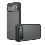 Per Google Pixel 9 Pro XL Armor Precise Hole PC Hybrid TPU Custodia per telefono (nero satinato)