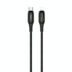 Cavo dati di ricarica USB-C Type-C a 8 pin PD luminoso TOTUDESIGN CB-18-PD da 1,2 m (nero)