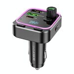 Trasmettitore FM Bluetooth per auto Borofone BC53 Highway PD20W e QC3.0 (nero)