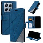 Per Xiaomi 14T Pro Custodia in pelle con cuciture Skin Feel (blu)