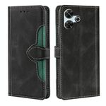 Per Redmi 13 4G Custodia in pelle con fibbia magnetica Skin Feel (nero)