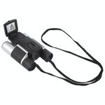 Telescopio binoculare con schermo LCD da 1,5 pollici, fotocamera digitale (argento nero)