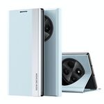 Per Xiaomi Redmi 14C Custodia per telefono in pelle adsorbimento elettrolitica laterale (blu)