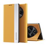 Per Xiaomi Redmi 14C Custodia per telefono in pelle adsorbimento elettrolitica laterale (giallo)