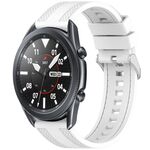 Per Samsung Galaxy Watch3 45mm Quick Release Two Side Stitching Silicone Watch Band (Bianco)