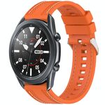Per Samsung Galaxy Watch3 45mm Cinturino in silicone con cuciture laterali a sgancio rapido (arancione)