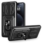 Per Redmi Note 14 Pro+ 5G Custodia per telefono scorrevole Camshield TPU+PC con slot per schede (nero)