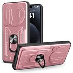 Per Redmi Note 14 Pro+ 5G Custodia per telefono scorrevole Camshield TPU+PC con slot per schede (oro rosa)