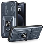 Per Redmi Note 14 Pro+ 5G Custodia per telefono scorrevole Camshield TPU+PC con slot per schede (grigio)