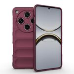 Per OPPO Find X8 Pro 5G Magic Shield TPU + custodia in flanella (rosso vino)