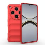 Per OPPO Find X8 Pro 5G Magic Shield TPU + Custodia in flanella per telefono (rosso)