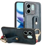 Per Infinix HOT 50i X6531 Custodia per telefono in pelle con cinturino posteriore (blu)