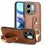 Per Infinix HOT 50i X6531 Custodia per telefono in pelle con cinturino posteriore (marrone)