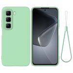 Per Infinix Hot 50 Pro 4G Custodia per telefono antiurto in silicone liquido a tinta unita con copertura totale (verde)