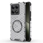 Per Xiaomi 14T 5G Global Honeycomb Anello Magnetico Antiurto Custodia per Telefono (Bianco)