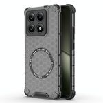 Per Xiaomi 14T 5G Global Honeycomb Custodia antiurto per telefono con anello magnetico (nero)