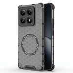 Per Xiaomi 14T Pro 5G Custodia antiurto per telefono con anello magnetico a nido d'ape globale (nero)