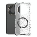 Per Honor X60 5G Custodia antiurto con anello magnetico a nido d'ape (bianco)