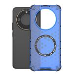 Per Honor X60 5G Custodia antiurto con anello magnetico a nido d'ape (blu)