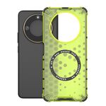 Per Honor X60 5G Custodia antiurto con anello magnetico a nido d'ape (verde)