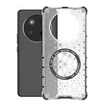 Per Honor X60 Pro 5G Custodia antiurto con anello magnetico a nido d'ape (bianco)