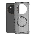 Per Honor X60 Pro 5G Custodia antiurto con anello magnetico a nido d'ape (nero)