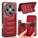Per OPPO Find X8 Pro Custodia per telefono con motivo a mucca e carta da cucire (rossa)