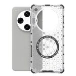 Per OPPO Find X8 Pro 5G Custodia antiurto con anello magnetico a nido d'ape (bianca)