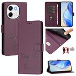 Per Tecno Spark 30 5G Smile Embossing RFID Custodia in pelle per telefono (viola)