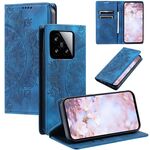 Per Xiaomi 15 Custodia per telefono in pelle magnetica goffrata Totem (blu)