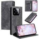 Per Xiaomi 15 Custodia per telefono in pelle magnetica goffrata Totem (grigio)