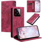 Per Xiaomi 15 Custodia per telefono in pelle magnetica goffrata Totem (rosso)