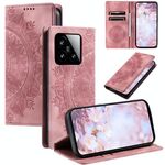 Per Xiaomi 15 Custodia per telefono in pelle magnetica goffrata Totem (oro rosa)