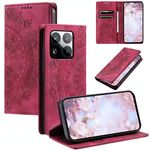 Per Xiaomi 15 Pro Custodia per telefono in pelle magnetica goffrata Totem (rosso)
