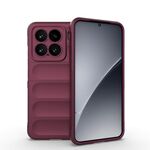 Per Xiaomi 15 5G Magic Shield TPU + Custodia in flanella per telefono (rosso vino)
