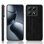 Per Xiaomi 14T Custodia per telefono con motivo a mucca e cuciture (nero)