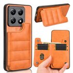 Per Xiaomi 14T Custodia per telefono con motivo a mucca e carta da cucito (arancione)