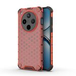 Per OPPO Find X8 5G Custodia antiurto a nido d'ape per telefono (rosso)