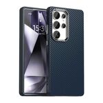 Per Samsung Galaxy S25 Ultra 5G Custodia per telefono IMD in fibra di carbonio (blu)