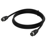 Cavo adattatore audio di alimentazione CA/CC MD DIN 4 pin maschio-maschio, lunghezza: 3 m (nero)