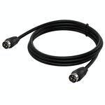 Cavo adattatore audio di alimentazione CA/CC MD DIN 4 pin maschio-maschio, lunghezza: 5 m (nero)